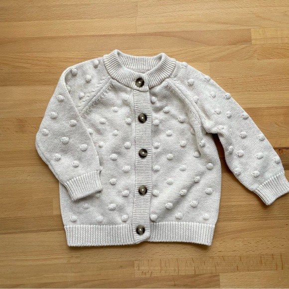 100% cotton popcorn knit cardigan Cat and Jack - Picture 1 of 3